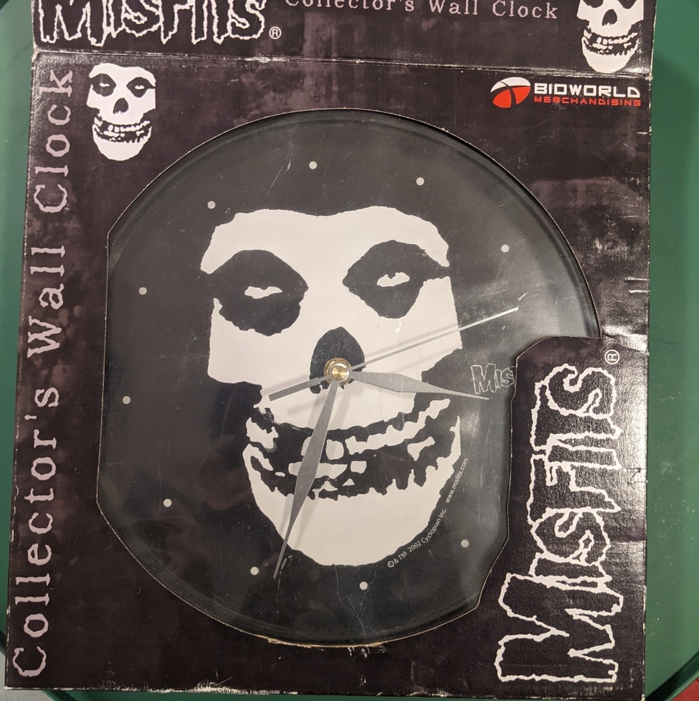 The Misfits fiend skull wall clock